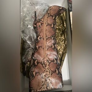 Charles David snakeskin boot, size 9, never worn